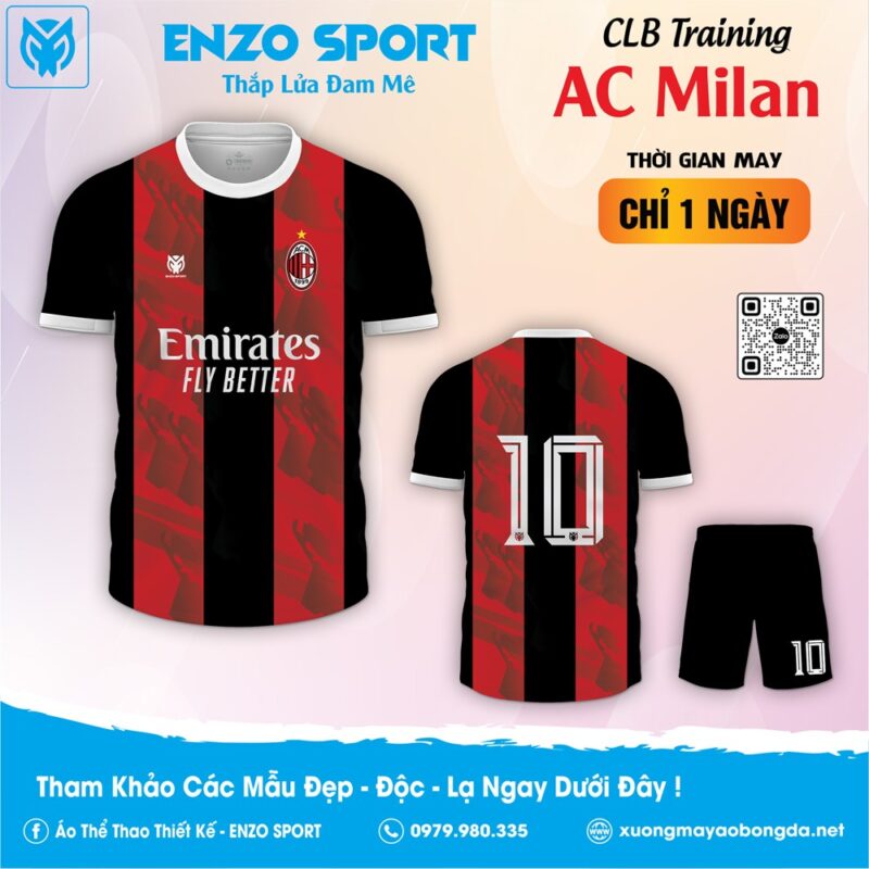 Áo đấu CLB AC Milan training chính hãng