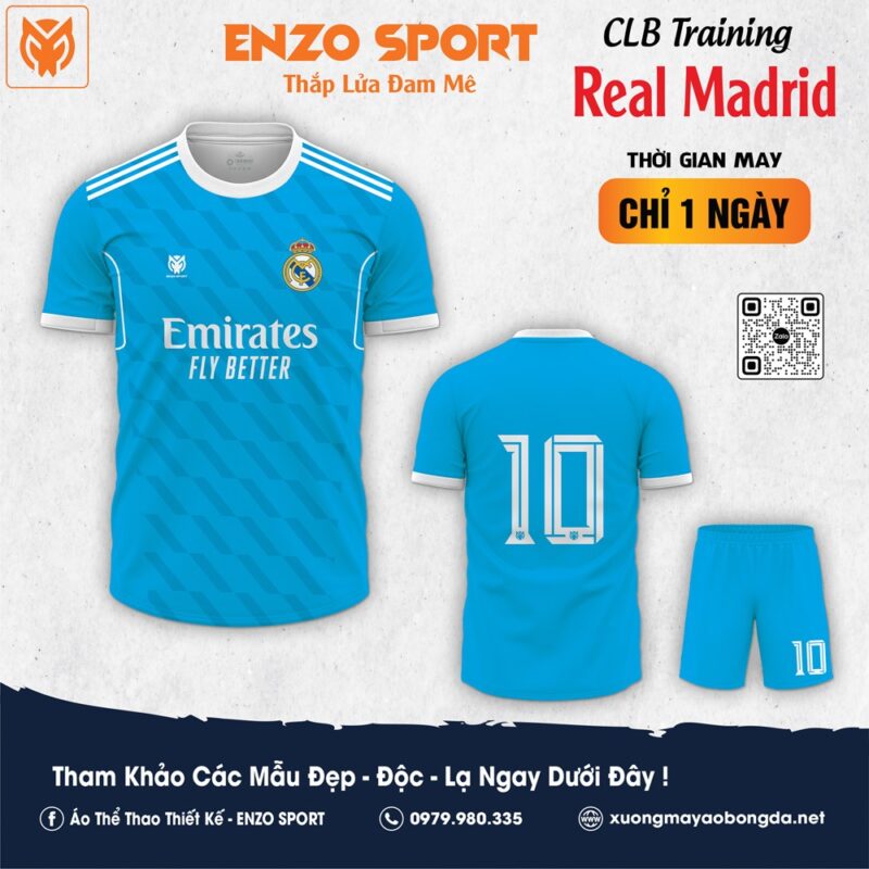 Áo Real Madrid training mới nhất 2024