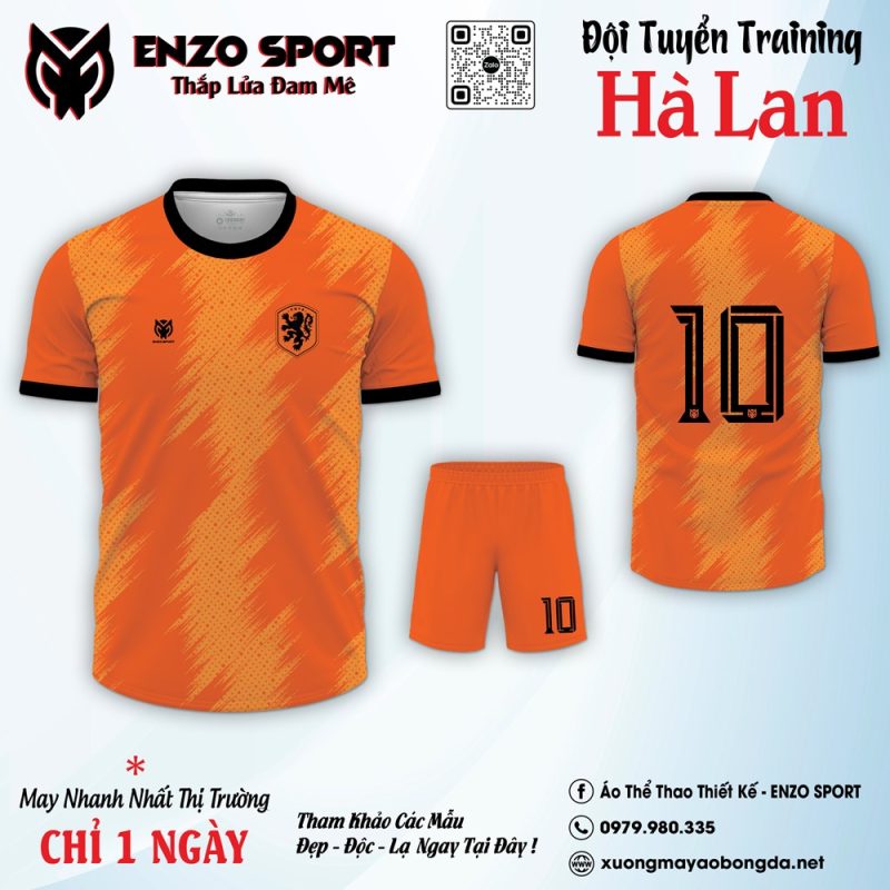Mẫu áo bóng đá Hà Lan màu cam