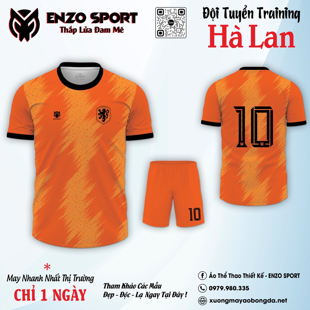 Mẫu áo bóng đá Hà Lan màu cam