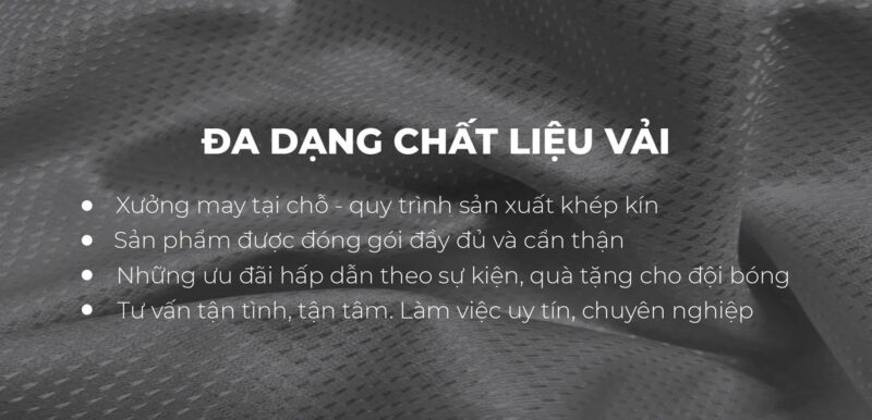 Chất liệu vải để may áo đấu