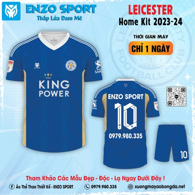 Áo đấu clb Leicester City sân nhà 2023