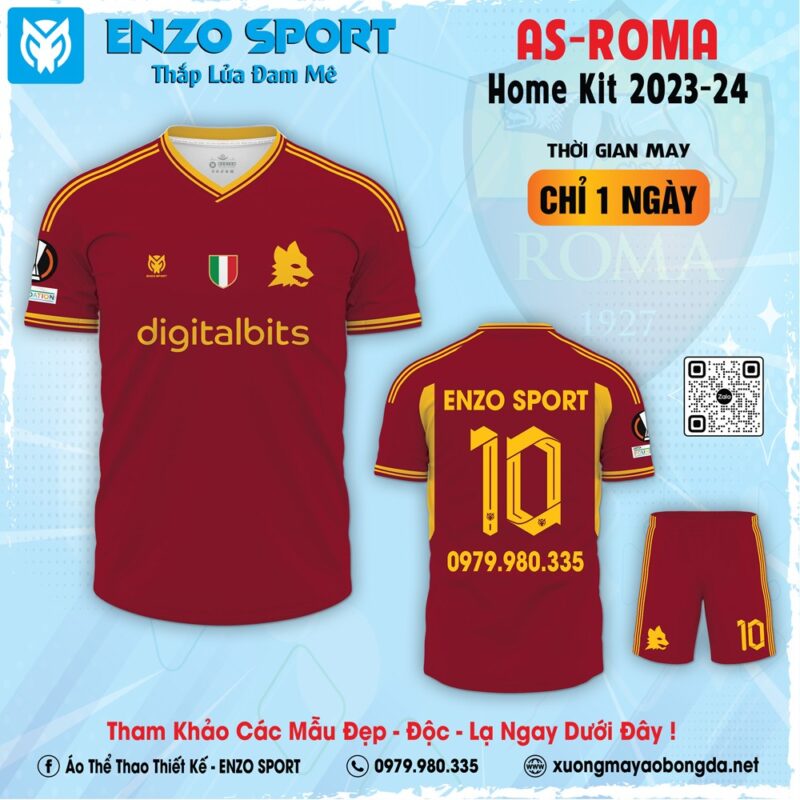 Áo bóng đá AS Roma 2023-2024