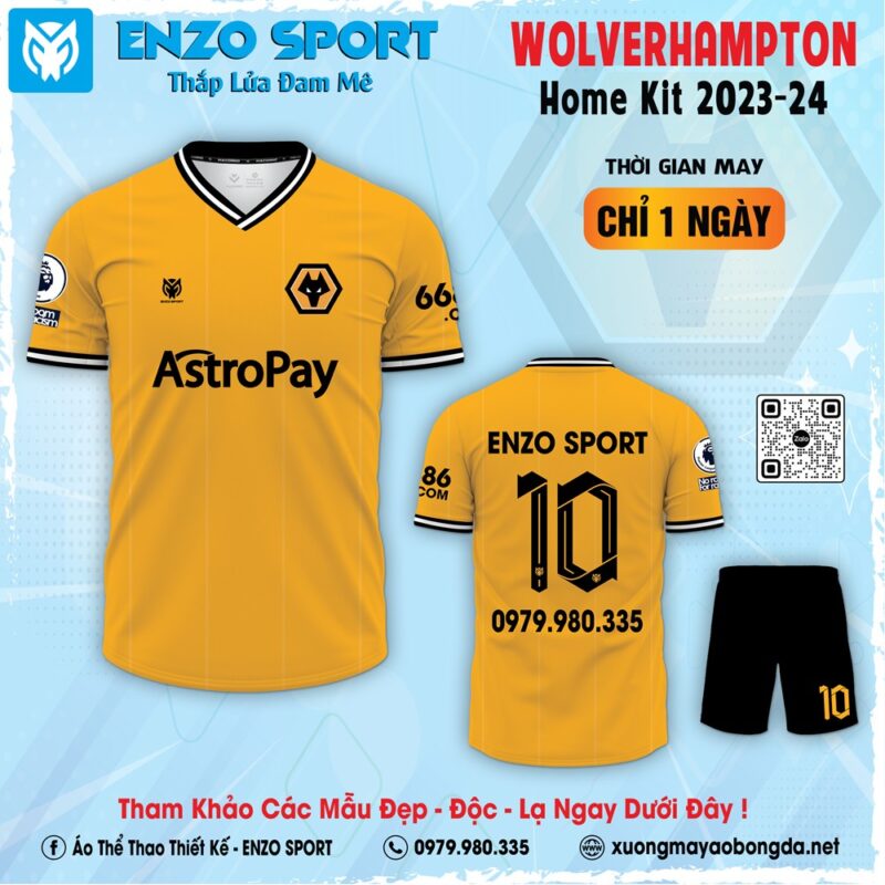 Bộ quần áo bóng đá Wolverhampton